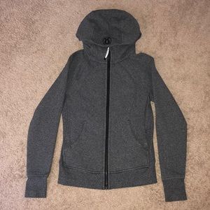 Lululemon thick gray zippered hoodie